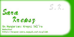 sara krepsz business card